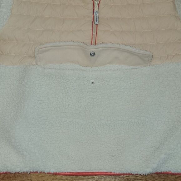 IVORY ELLA 1/2 Zip Hooded Pullover Quilted & Sherpa Jacket w Soft Lining Size M - Picture 3 of 8